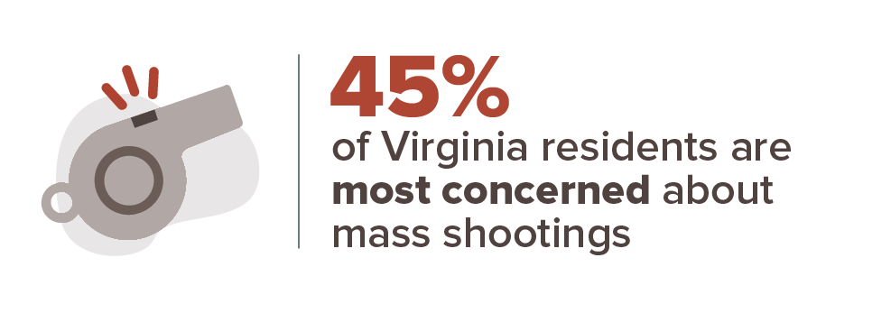 Virginia suç endişe Infographic