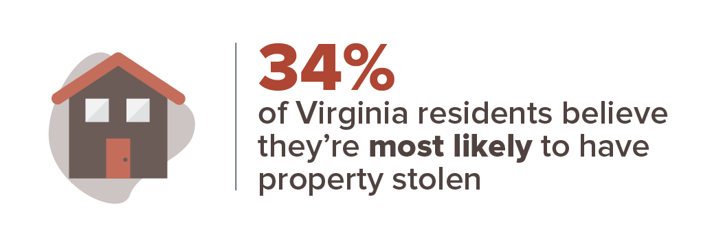 Virginia suç endişe Infographic